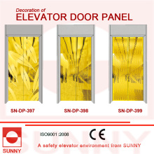Panel de puerta dorada St. St para la decoración de cabina de ascensor (SN-DP-397)